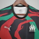 Camiseta Olympique de Marsella edición Marruecos 2020/21 diseño frontal cuello