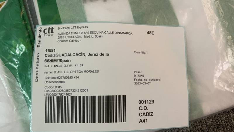 Envíos Camiseta Real Betis