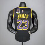 Camiseta Los Ángeles Lakers Bonus Edition Black 2021 diseño dorsal