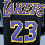 Camiseta Los Ángeles Lakers Bonus Edition Black 2021 diseño frontal