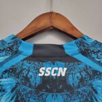 Camiseta Napoli black-blue × Marcelo Burlon 2021/22 diseño dorsal cuello
