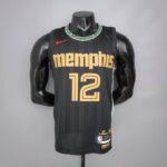 Camiseta Memphis Grizzlies City Edition Black Morant 12