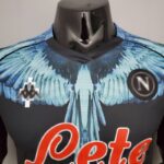 Camiseta Player Version Napoli black-blue Kappa × Marcelo Burlon 2021/22 - Imagen 4