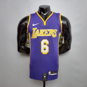 Camiseta Los Angeles Lakers V-neck City Edition Purple