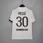 camiseta psg blanca y rosa messi
