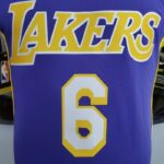 Camiseta Los Angeles Lakers V-neck City Edition Purple - Imagen 5