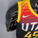 Camiseta Utah Jazz City Edition Jersey Black Red - Imagen 7