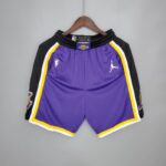 Pantalón corto Lakers Purple Black Side NBA
