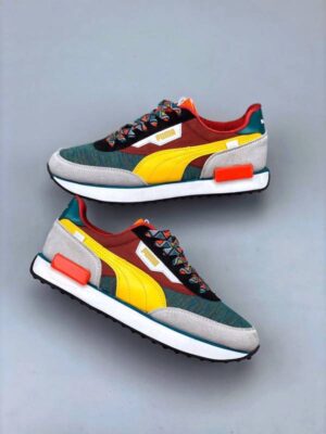 zapatilla Puma Future Rider Play amarillo marron