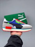 zapatilla puma Future Rider Play blanco negroderecho