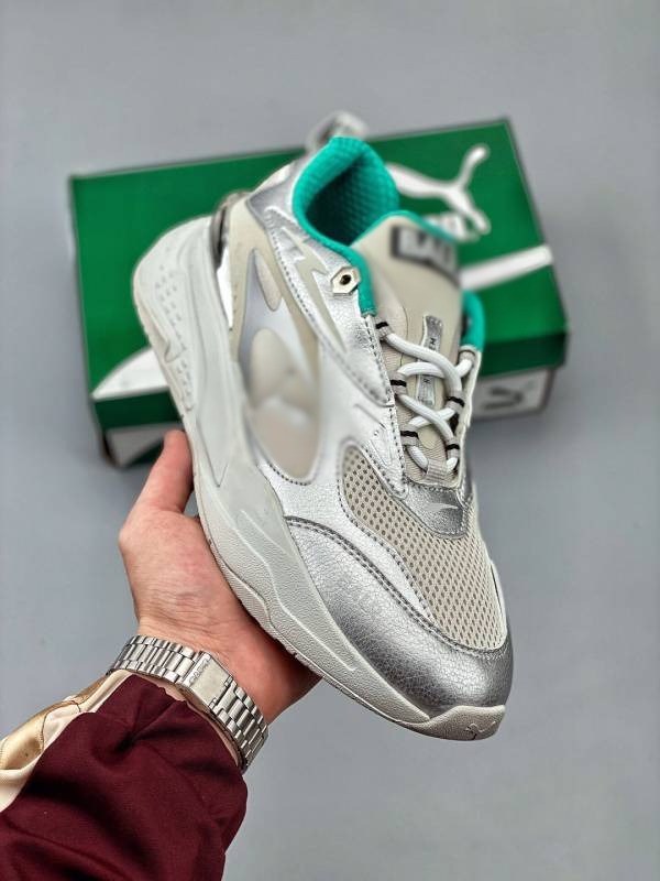 zapatilla puma RS-X master plateado marron lado derecho zapatilla puma RS-X master plateado marron lado derecho