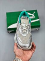 zapatilla puma RS-X master plateado marron lado frontal