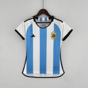Camiseta Argentina Mundial Qatar 2022 Versión femenina frontal