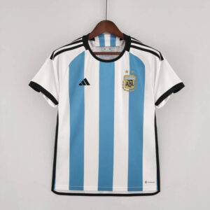 Camiseta Argentina Mundial Qatar 2022 Versión jugador frontal