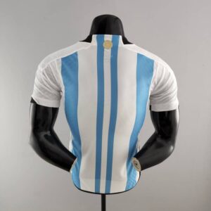 Camiseta Argentina Mundial Qatar 2022 versión jugador dorsal