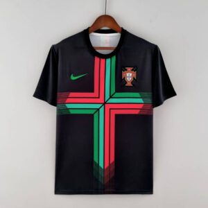 Camiseta de la Selección de Portugal Negra 2022 Versión Aficionado