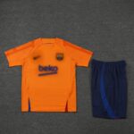 Conjunto de entrenamiento del FC Barcelona manga corta naranja - 2022-2023 - conjunto