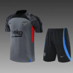 Conjunto de entrenamiento manga corta FC Barcelona negro - gris 2022/2023 - Imagen 4