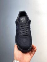 NIKE AIR FORCE 1 LOW STUSSY BLACK SNEAKERS frontal