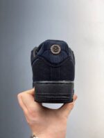 NIKE AIR FORCE 1 LOW STUSSY BLACK SNEAKERS talón 2
