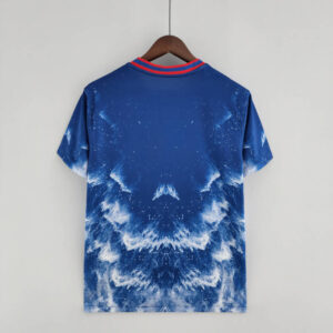 Camiseta PSG edición especial azul y blanco dorso