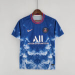 Camiseta PSG edición especial azul y blanco frontal
