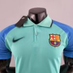 Polo FC Barcelona verde 2022-2023 cuello 2