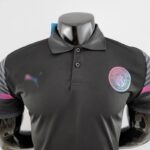 Polo Manchester City Negro 2022-2023 cuello 2