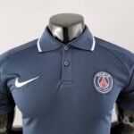 Polo PSG Azul real 2022-2023 cuello