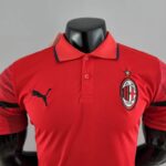 Polo AC Milán 2022-2023 Rojo cuello 2
