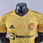 Camiseta Manchester United Portero - amarillo 2022-2023 versión del reproductor cuello frontal