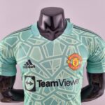 Camiseta Manchester United Portero- verde 2022-2023 versión jugador cuello frontal