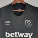 Camiseta West Ham segunda equipación 2022-2023 cuello frontal