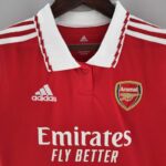 camiseta arsenal mujer 2022-2023 cuello camisa con botón