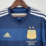 camiseta argentina 2014 azul cuello en v