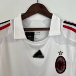 camiseta retro ac milán cuello camisa