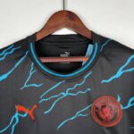 camiseta manchester city 2024 negro cuello redondo