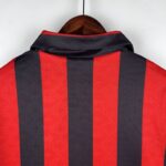 camiseta ac milán 1989 cuello anterior