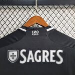 camiseta benfica negra 2024 fan cuello anterior