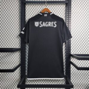 camiseta benfica negra 2024 fan dorsal