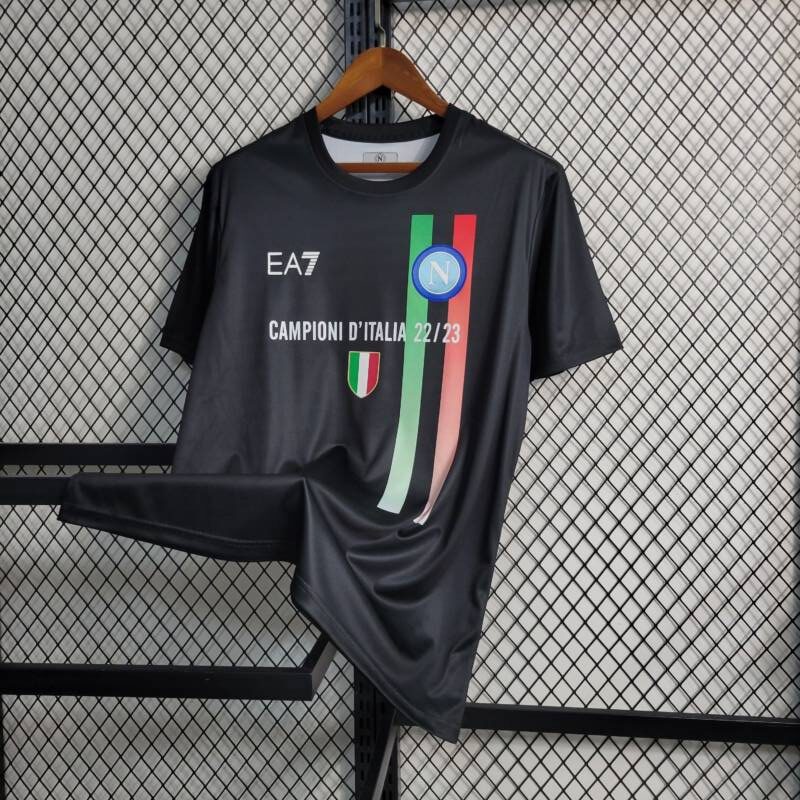 camiseta negra napoli frontal 1