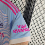 camiseta arsenal stella azul rosa manga