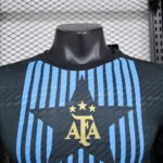 camiseta negra argentina 3 estrellas cuello