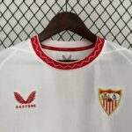 Camiseta Sevilla primera equipacion versión fan 2025 cuello