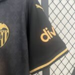 Camiseta Valencia segunda equipacion versión fan 2025 manga