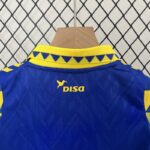 Conjunto Las Palmas segunda equipacion Niño kids 2025 cuello anterior