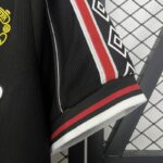 Camiseta Retro Manchester United Negro 1998-1999 manga