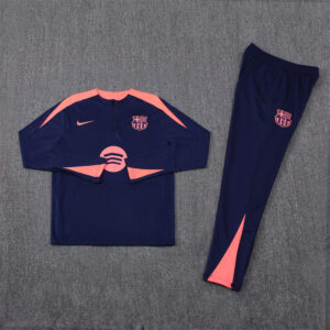 Conjunto de Buzo FC Barcelona Azul 2024-2025 posto