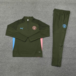 Conjunto de Buzo Manchester City verde 2024-2025 post